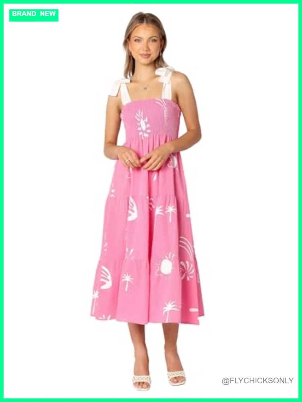 Petal & Pup Sarelle Midi Dress Sleeveless A-Line Casual Dress